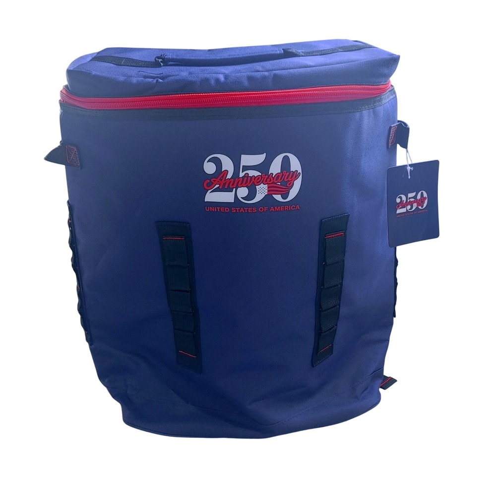 Patriotic USA 250th Anniversary Navy Cooler Backpack Insulated Travel Bag New